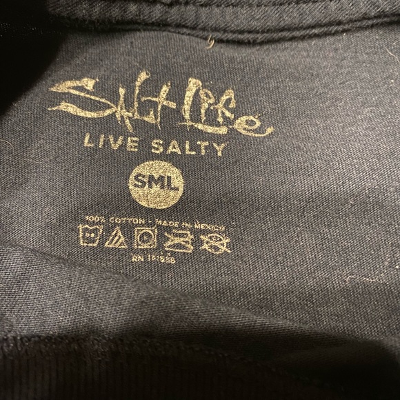 Salt Life Navy LS Tee Sz S VGUC ๐๐ - Picture 6 of 6